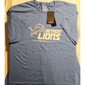 FANATICS Detroit Lions Team Lockup T-Shirt - Blue, NWT 2XL